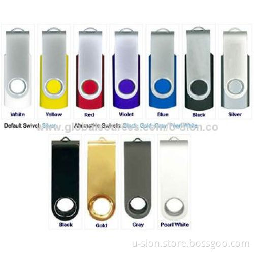 Hot Selling Logos Printed Swivel USB Flash Drive/Stick with 128MB-64GB Capacity, OEM Orders Welcomed